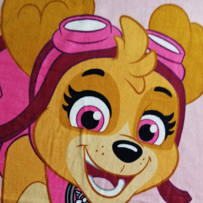 Serviette de bain et de plage imprimée 100% coton, PAT PATROUILLE GOOD VIBES