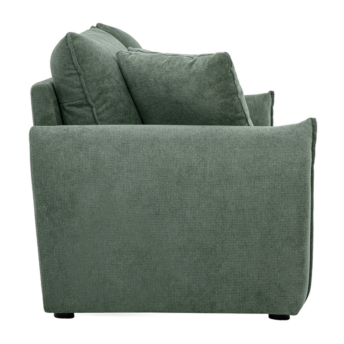 Canapé 3 places en tissu chenille vert kaki PIO