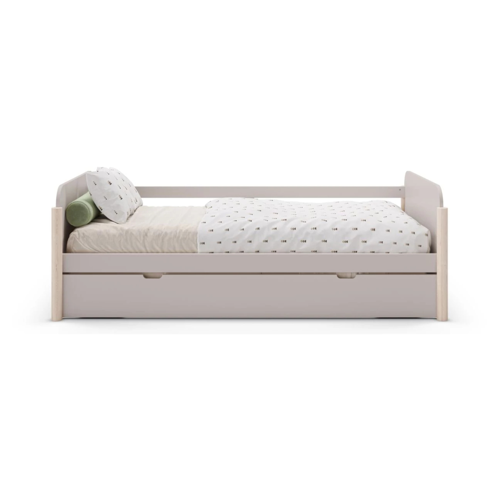 Cama doble juvenil Misty Dawn Beige - Oak Soft