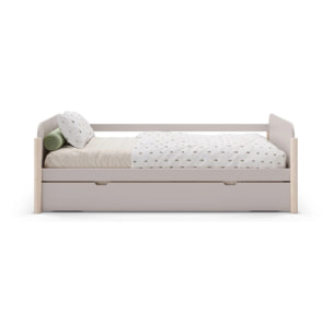 Cama doble juvenil Misty Dawn Beige - Oak Soft