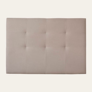 Tête de lit tapissée Maira -tableau de particules / mousse pu / textile-couleur beige 140 x 120 x 8 cm