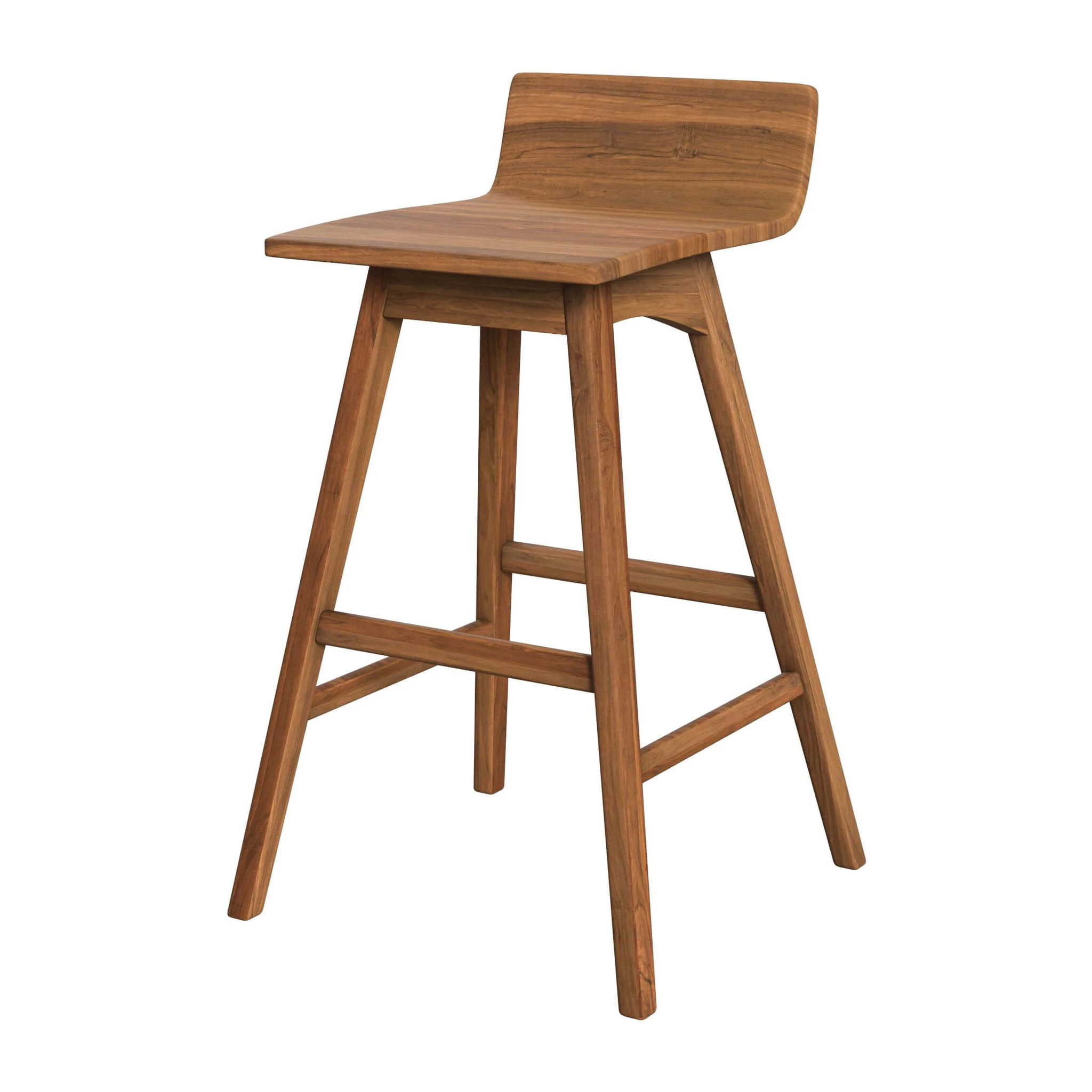 Chaise de bar en bois de teck 72,5 cm - Greta