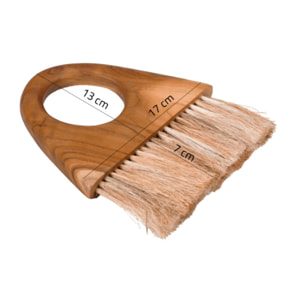 Brosse de nettoyage à anneau en fibres de coco et bois de teck - DARLA