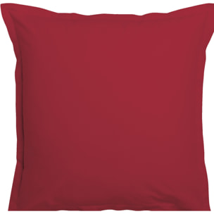 Lot De 2 Taies 100% Coton 57fils Cerise