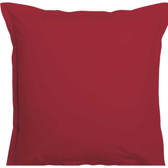 Lot De 2 Taies 100% Coton 57fils Cerise