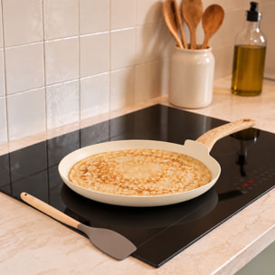 Batterie de cuisine 13 pièces en aluminium recyclé crème - tout feux COLORAMA