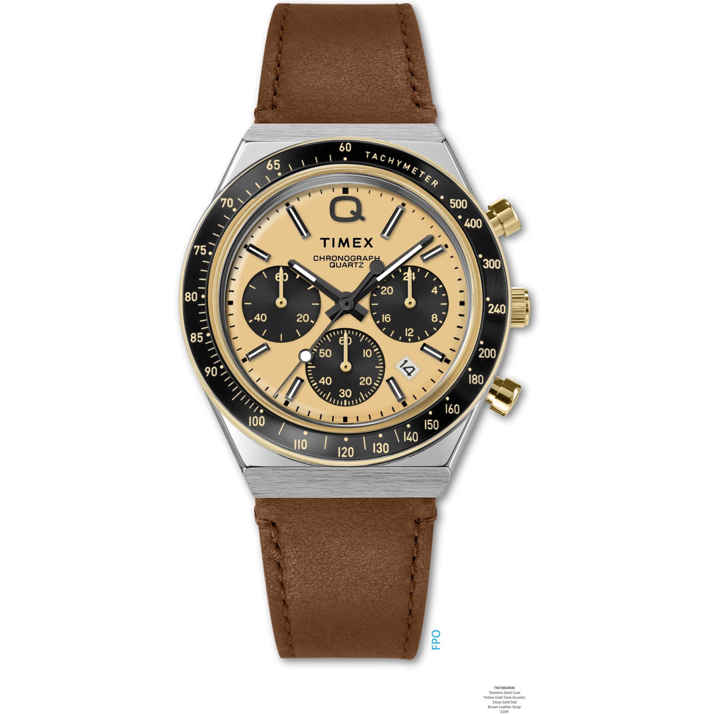 Timex Quartz Analog Chronograph Q Timexâ® Chronograph