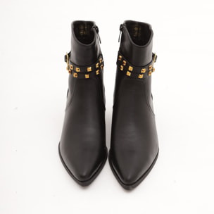 TRONCHETTO TEXANO BORCHIE NERO