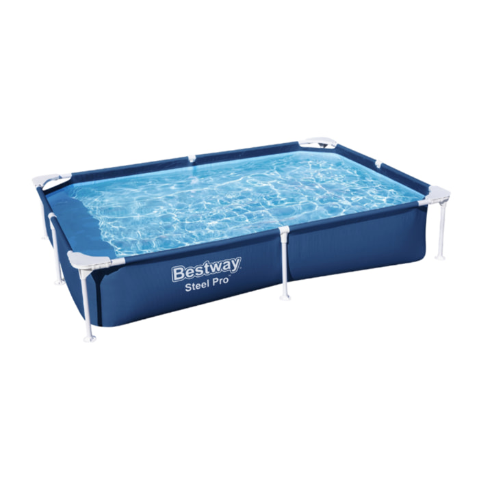 Bestway Piscine hors sol tubulaire rectangulaire Bestway Steel Pro 221 x 150 x 43 cm bleu