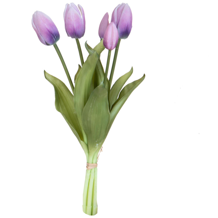 Mazzo di tulipani 1 pz - Colore Viola - 20xH39x20cm - Bianchi Dino