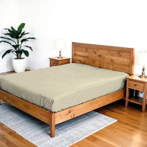 LENZUOLO SOTTO WATERWASHED, con angoli, 100% Microfibra, No Stiro - CREMA