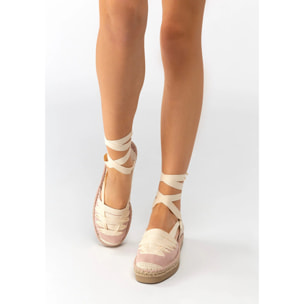 Espadrillas  per bambine con fiocco, tela B&W