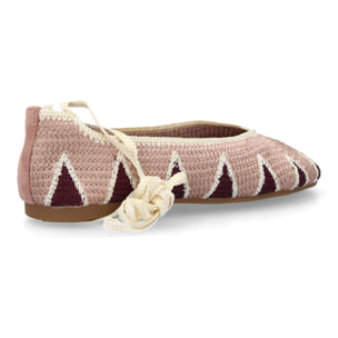 Bailarinas para mujer tejidas con tiras ajustables