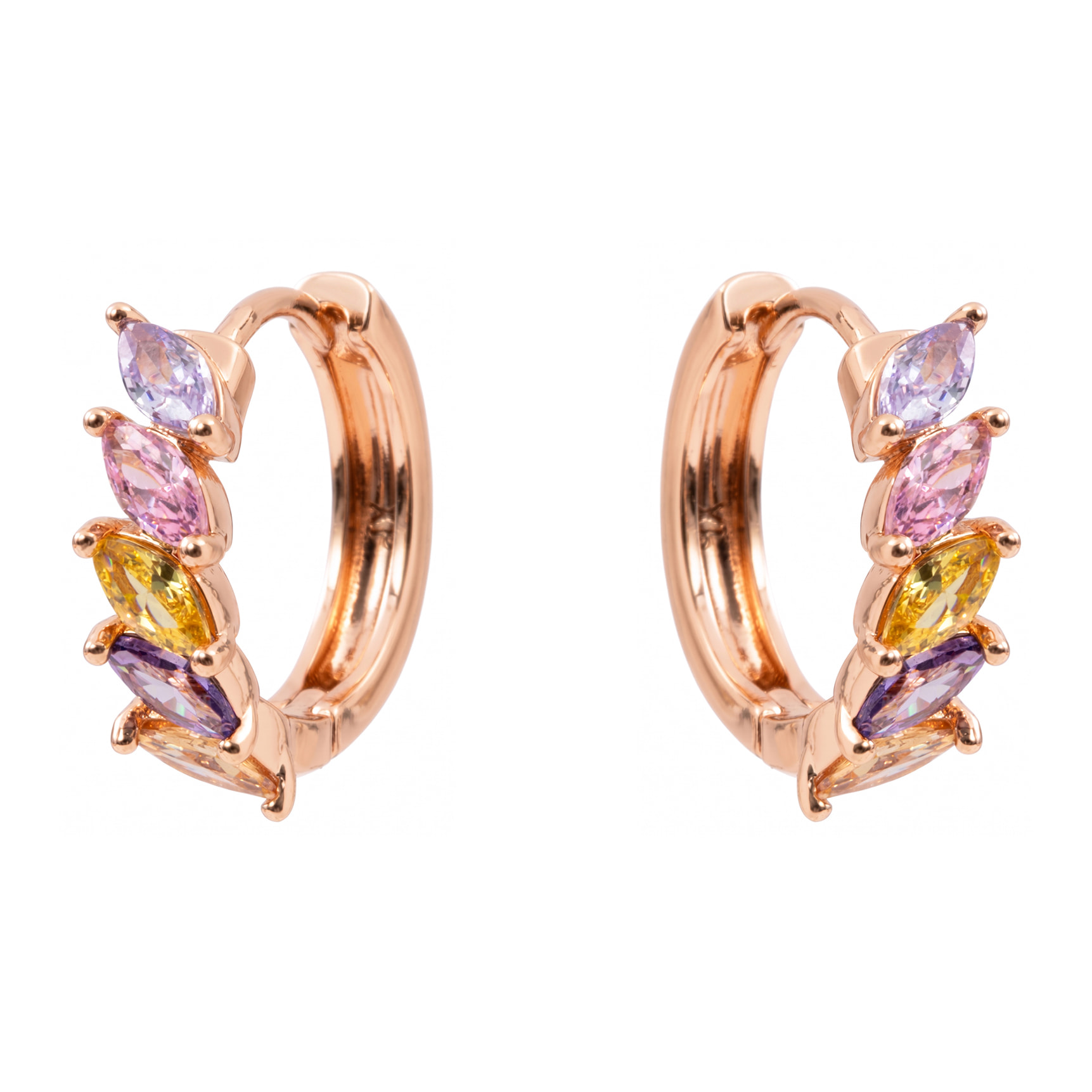 Pendientes Widas acabado oro rosa 18k