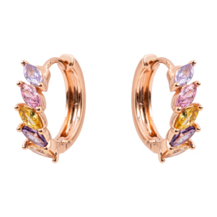 Pendientes Widas acabado oro rosa 18k