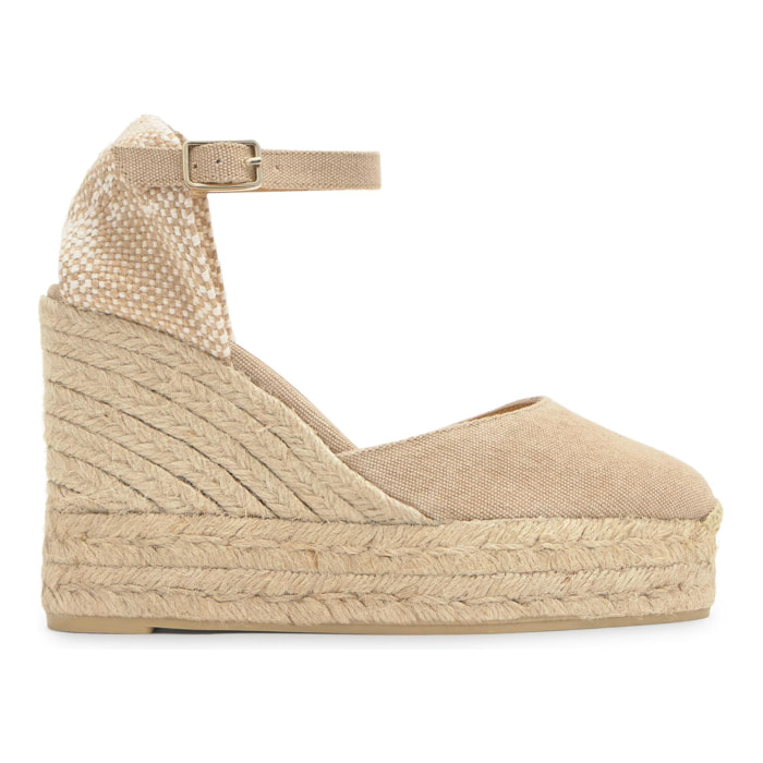 Alpargata cuña de yute 11cm doble plataforma
