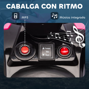 Quad Eléctrico para Niños 6 V, Quad para Niños de 37 a 72 Meses, Velocidad hasta 3â€¯km/h, con Faros y Música, Rosa