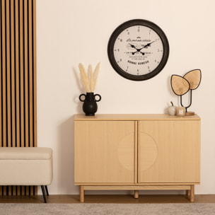 Horloge "Citation" - noir & blanc D60 cm