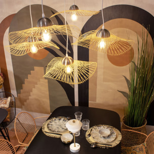 Suspension en bambou tressé 45cm CARAVELLE