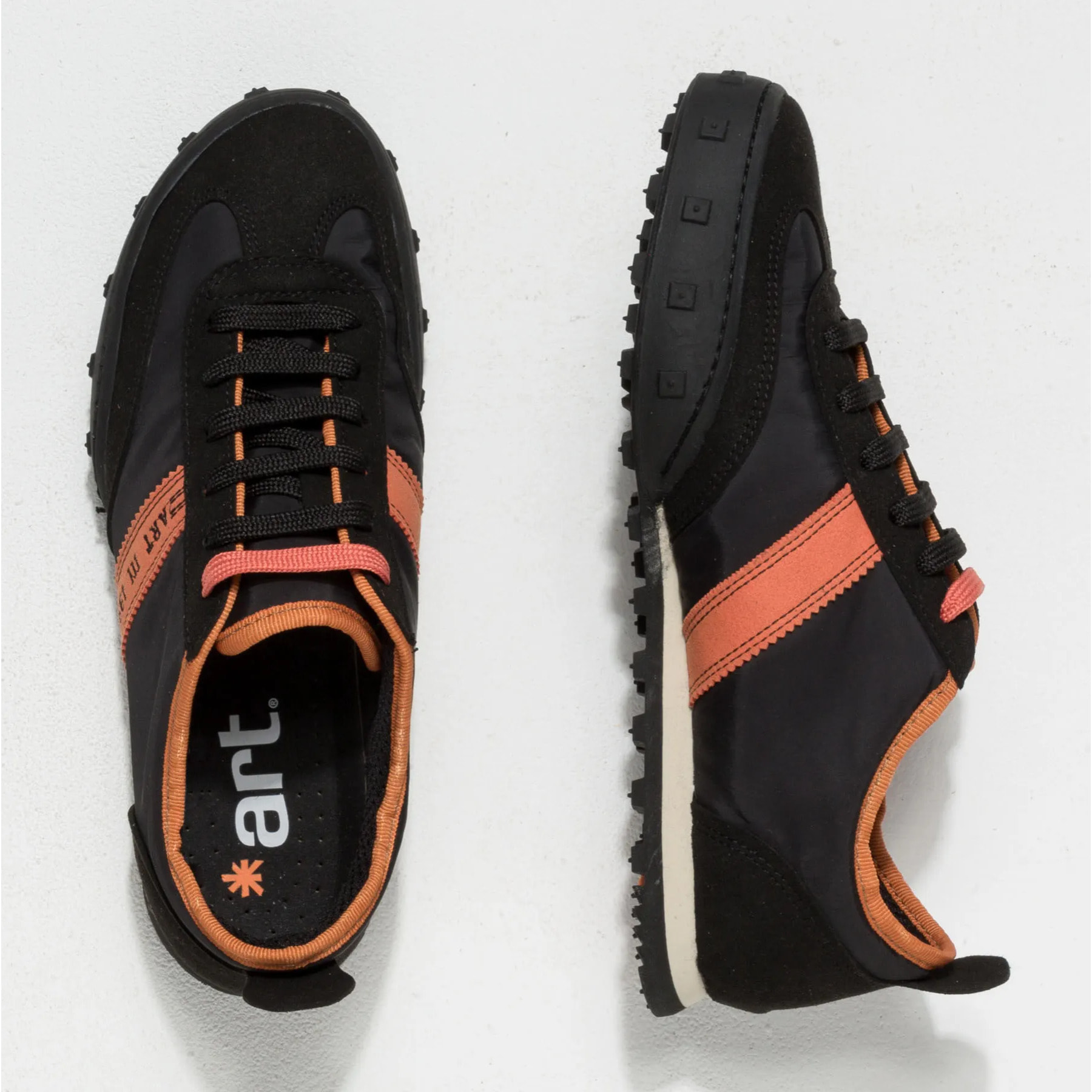 Zapatillas 1109 NYLON BLACK-ORANGE/CROSS SKY color Black-orange