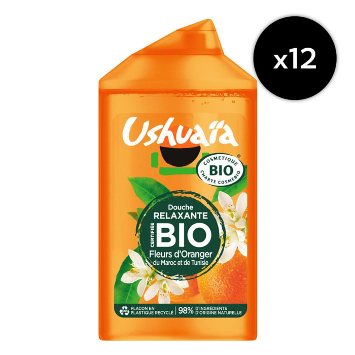 Lot de 12 - Douche Certifiée Bio Fleur d'Oranger 250ml