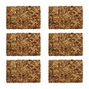 Lot de 6 sets de table en jacinthe d'eau SIAM