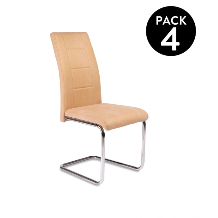 Pack 4 sillas de comedor San Beige San
