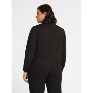 Fiorella Rubino - Bomber in tessuto scuba - Nero