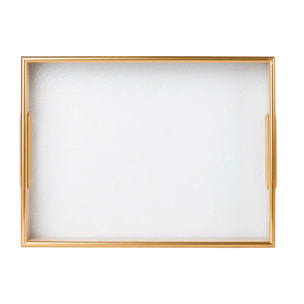 Set 2 Bandejas Cristal Pu 40x30x5 35x25x5 Cm