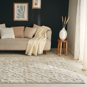 HARMONIE - Tapis motif géométrique crème