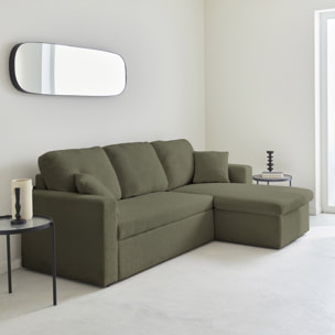 Canapé convertible réversible 3 places bouclette IDA BOUCLETTE