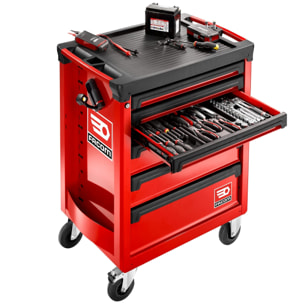 FACOM Servante d'atelier métal 6 Tiroirs Rouge ROLL.6M3APF