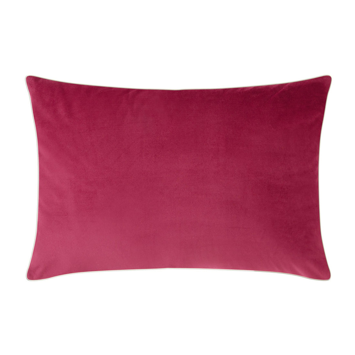 Housse de coussin unie en velour, GATSBY, Rouge Opéra