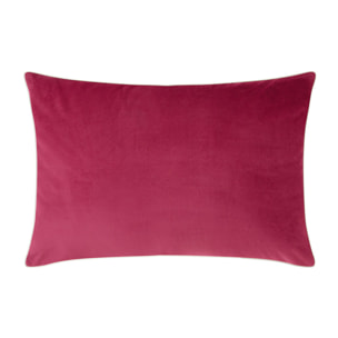 Housse de coussin unie en velour, GATSBY, Rouge Opéra