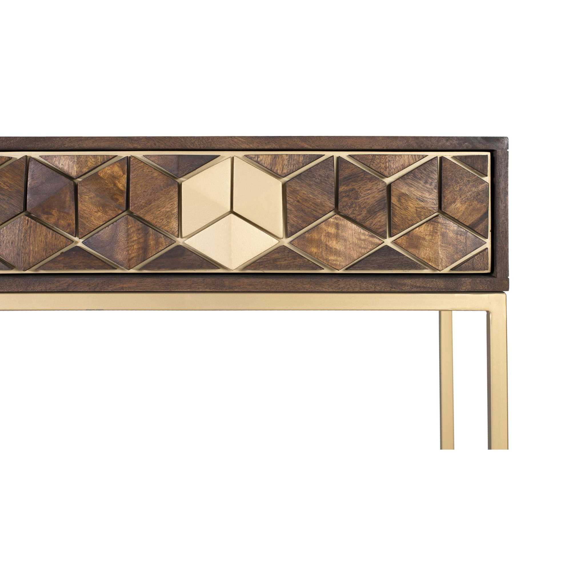 Consola de Madera de Mango 122 Cm Estilo Rústico Moderno