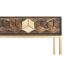 Consola de Madera de Mango 122 Cm Estilo Rústico Moderno