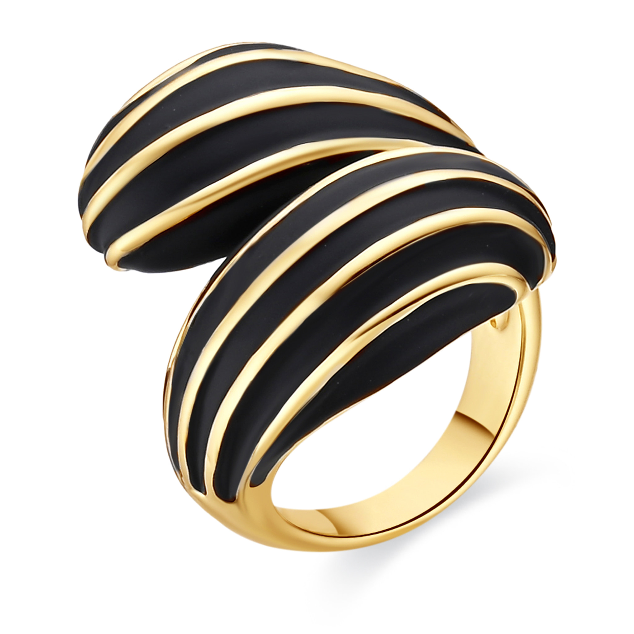 Anillo Hitea acabado oro amarillo 18k