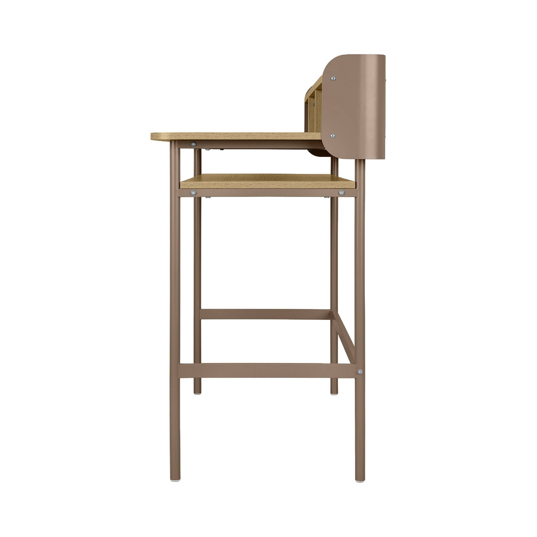 Bureau métal et décor bois 3 niches MOLTO