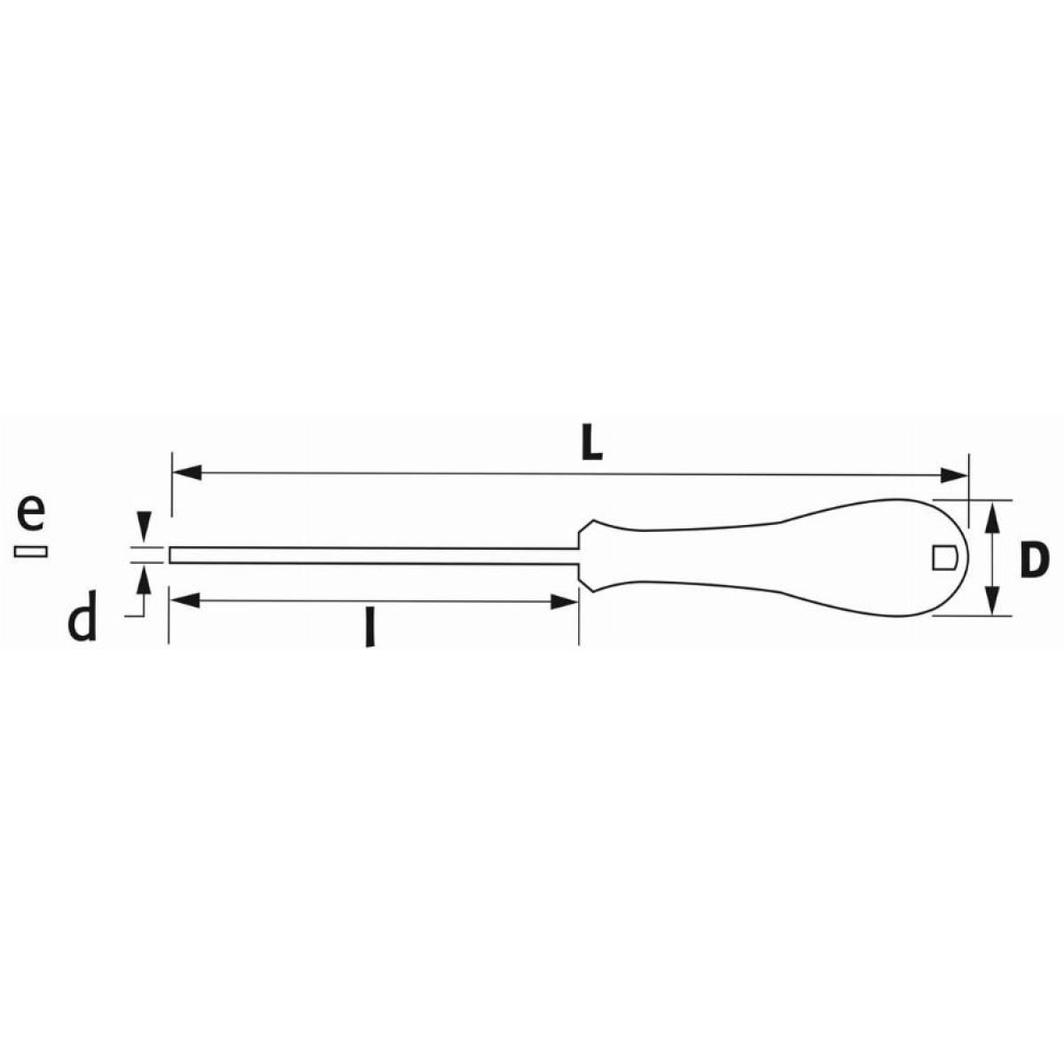 Tournevis fente mecanique bois 6,5x125 SAM - TW65MH125