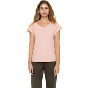 Camiseta de manga corta estilo safari urbano para mujer