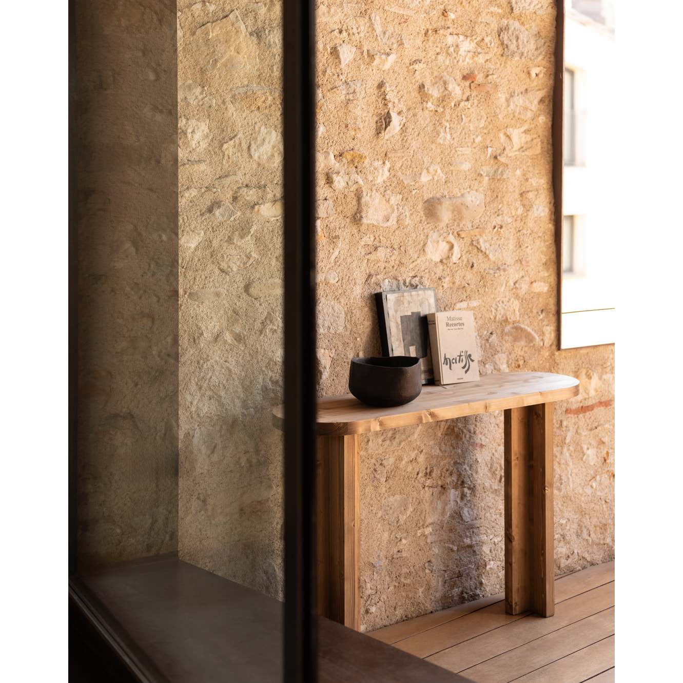 Console en bois massif ton chêne foncé 120x80cm Hauteur: 80 Longueur: 120 Largeur: 35