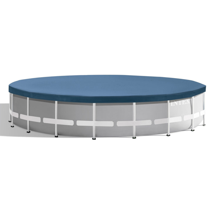 Intex Piscina Prisma Frame rotonda con Pompa Filtro, Scaletta e Teli, 610x132 cm