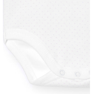 Body cruzado bebé manga larga topos