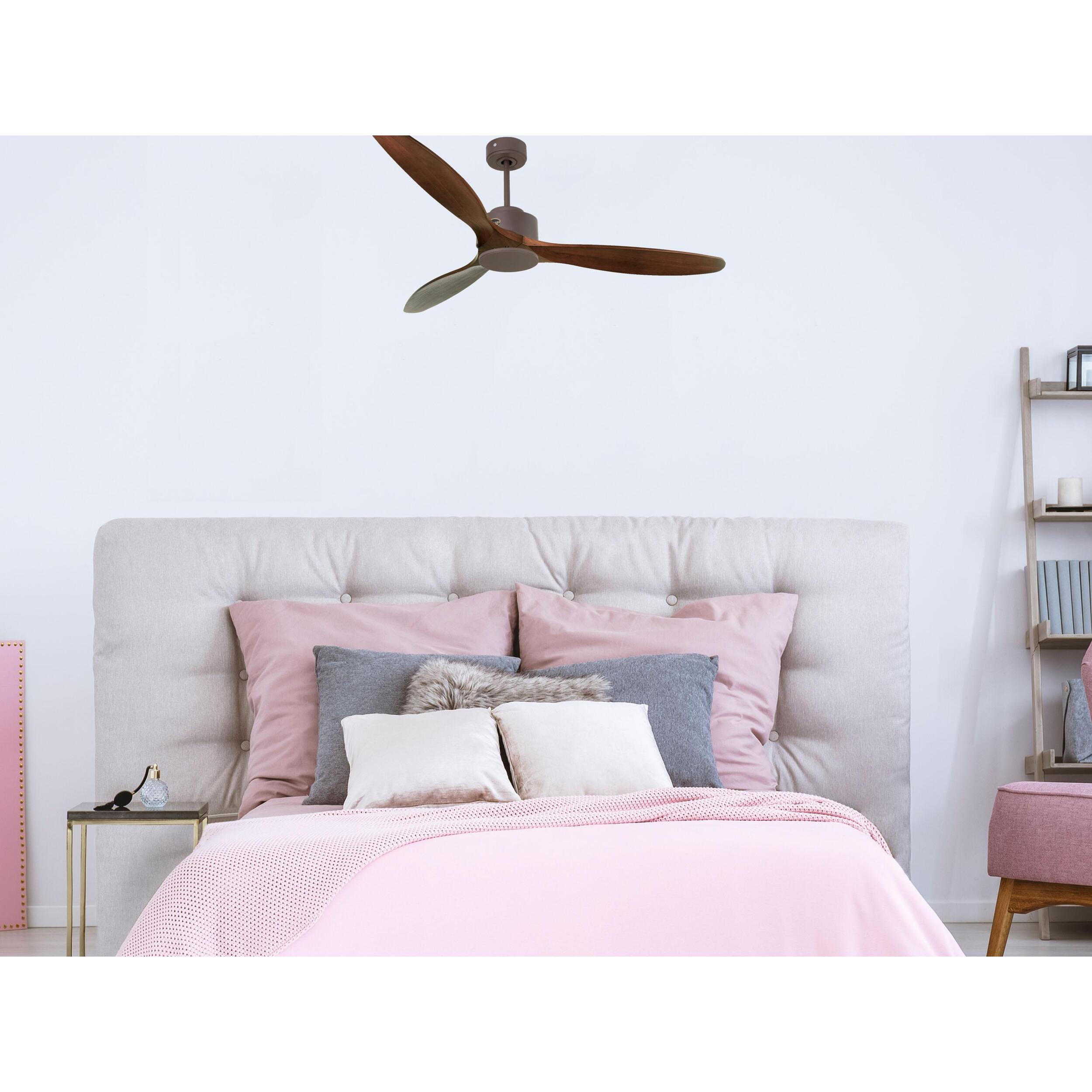 Ventilateur de plafond ø166 cm avec Wifi Réversible Hypersilence 40   W Chocolat