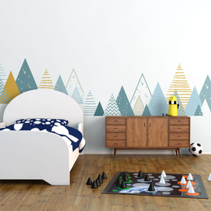 Stickers muraux enfants - Décoration chambre bébé - Autocollant Sticker mural géant enfant montagnes scandinaves ORENKA