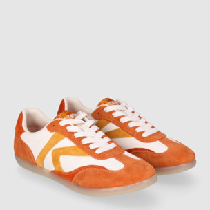 Deportivos de Piel - Naranja - Tacón: 1 cm