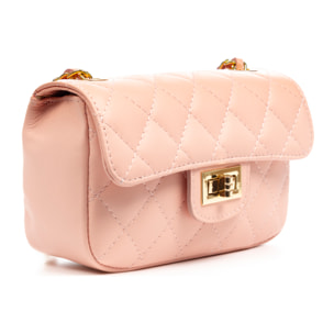 Arcola bolso bandolera mujer. Piel auténtica acabado Sauvage acolchado.