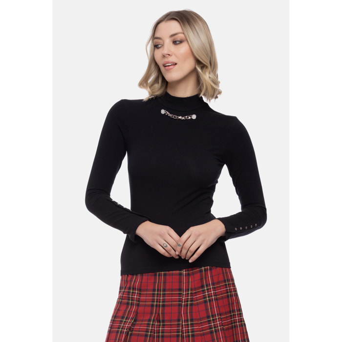 Camomilla - T-shirt SAMANTHA in cotone, nero (42)
