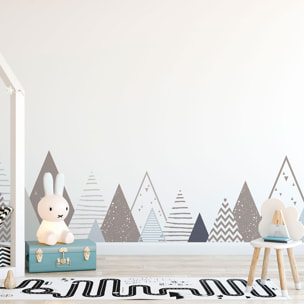 Stickers muraux enfants - Décoration chambre bébé - Autocollant Sticker mural géant enfant montagnes scandinaves VALENRIKA