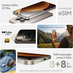 Smartphone XIAOMI Pack REDMI Note 15 Pro 5G 256Go Noir + Redmi buds 6 play blanc + coque incluse